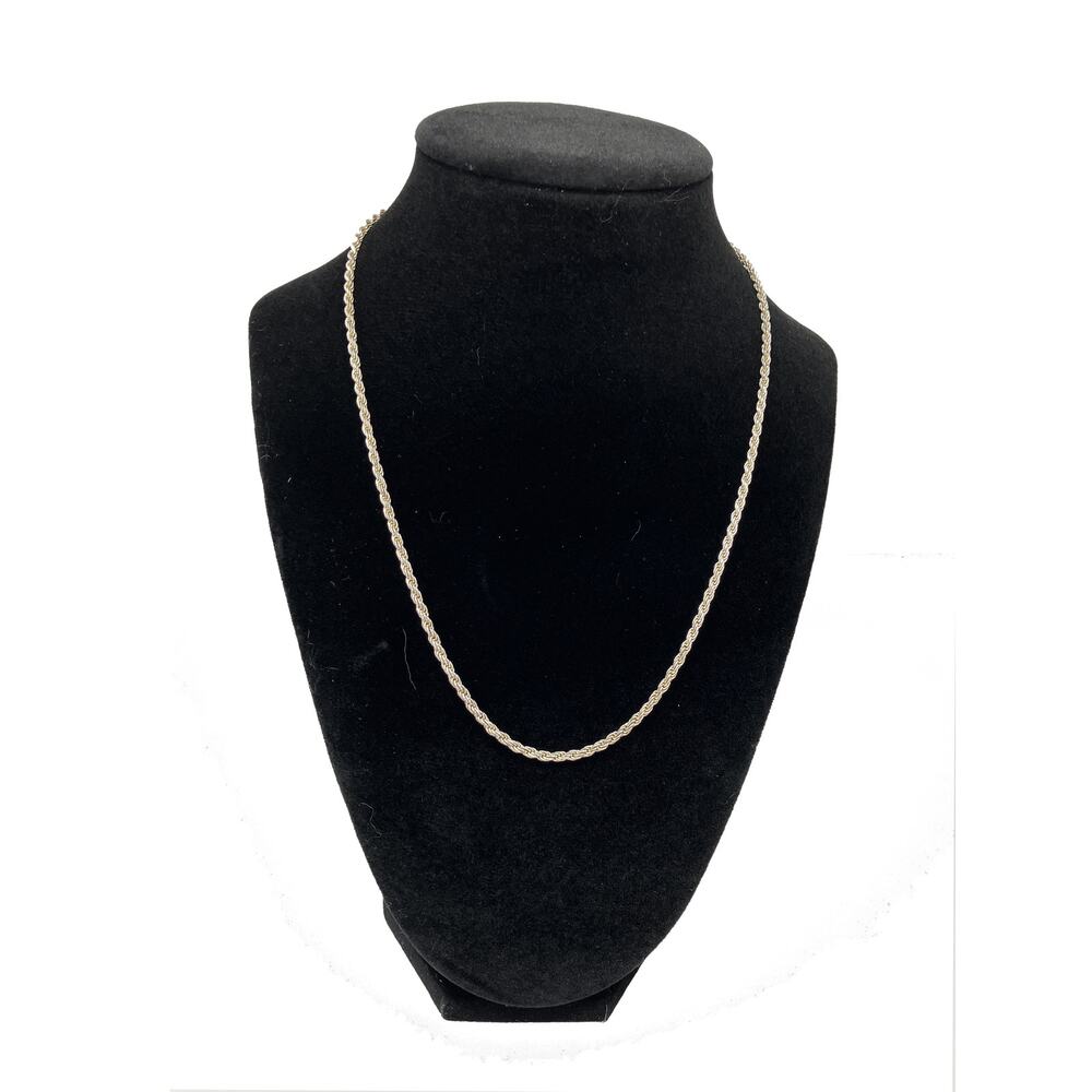 Vintage 18" Italian Sterling Silver Rope Chain 2.5mm 9.73g